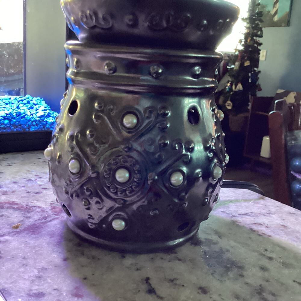 Scentsy Margot Pearl Bronze Metallic Full-Size Wax Warmer - Retired